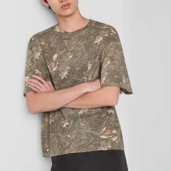 Arizona Mens Crew Neck Short Sleeve Boxy Fit Graphic T-Shirt