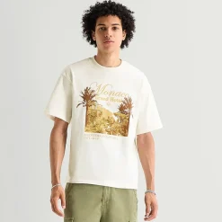 Arizona Mens Crew Neck Short Sleeve Boxy Fit Graphic T-Shirt