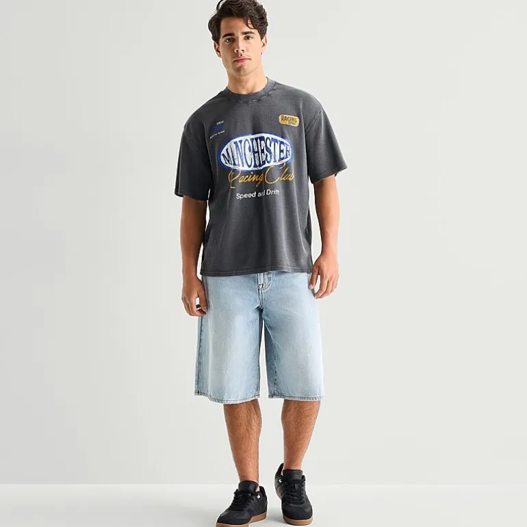 Arizona Mens Crew Neck Short Sleeve Boxy Fit Graphic T-Shirt
