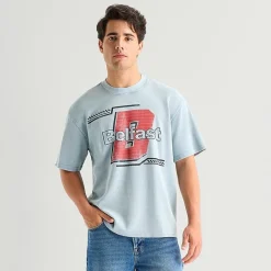 Arizona Mens Crew Neck Short Sleeve Boxy Fit Graphic T-Shirt