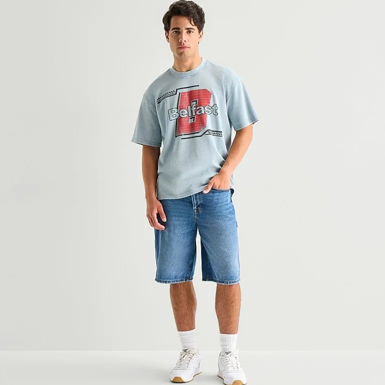 Arizona Mens Crew Neck Short Sleeve Boxy Fit Graphic T-Shirt