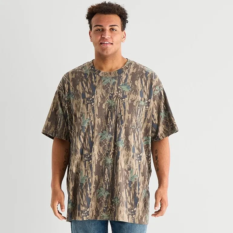 Arizona Mens Crew Neck Short Sleeve Big and Tall T-Shirt