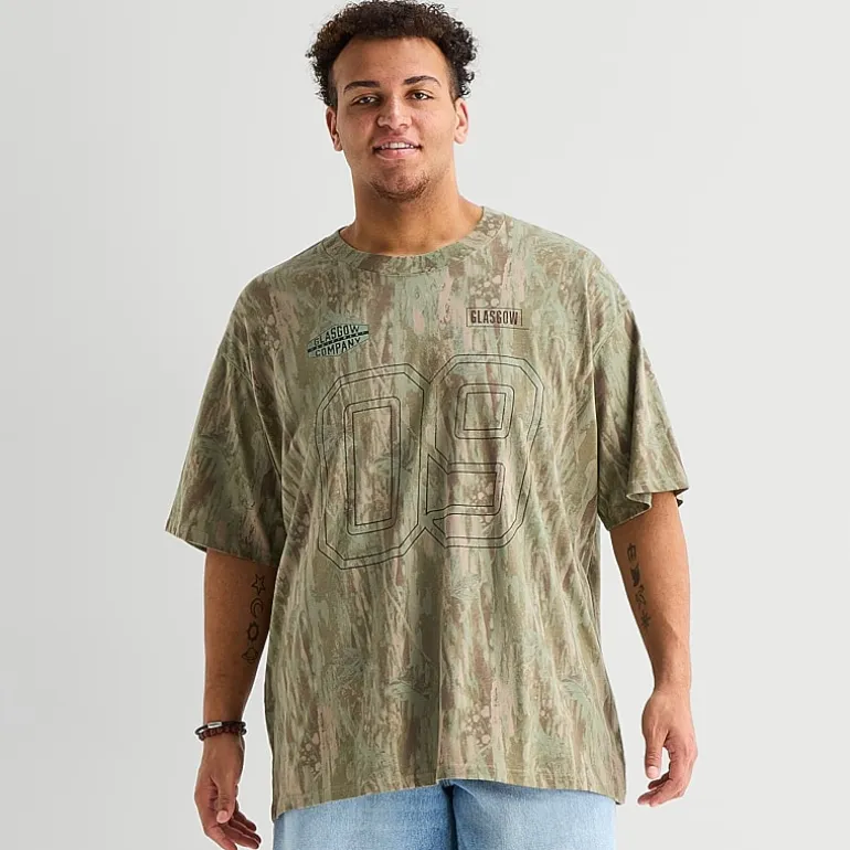 Arizona Mens Crew Neck Short Sleeve Big and Tall T-Shirt