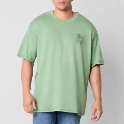 Arizona Mens Crew Neck Short Sleeve Adaptive Classic Fit Big and Tall Graphic T-Shirt