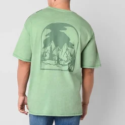 Arizona Mens Crew Neck Short Sleeve Adaptive Classic Fit Big and Tall Graphic T-Shirt