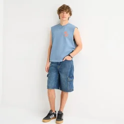 Arizona Mens Crew Neck Sleeveless Muscle T-Shirt