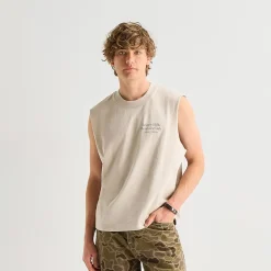 Arizona Mens Crew Neck Sleeveless Muscle T-Shirt
