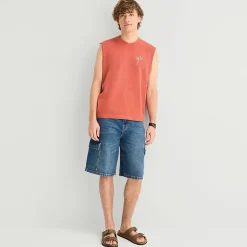 Arizona Mens Crew Neck Sleeveless Muscle T-Shirt