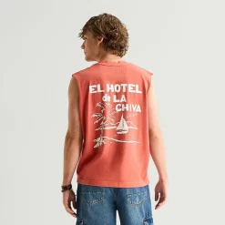 Arizona Mens Crew Neck Sleeveless Muscle T-Shirt