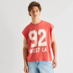 Arizona Mens Crew Neck Sleeveless Muscle T-Shirt