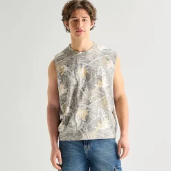 Arizona Mens Crew Neck Sleeveless Muscle T-Shirt