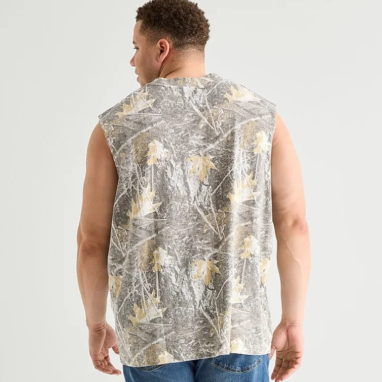 Arizona Mens Crew Neck Sleeveless Big and Tall Muscle T-Shirt