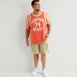 Arizona Mens Crew Neck Sleeveless Big and Tall Tank Top