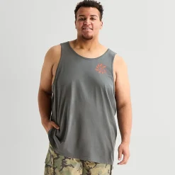 Arizona Mens Crew Neck Sleeveless Big and Tall Tank Top