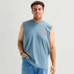 Arizona Mens Crew Neck Sleeveless Big and Tall Muscle T-Shirt