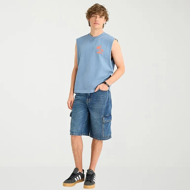 Arizona Mens Crew Neck Sleeveless Big and Tall Muscle T-Shirt