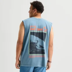 Arizona Mens Crew Neck Sleeveless Big and Tall Muscle T-Shirt