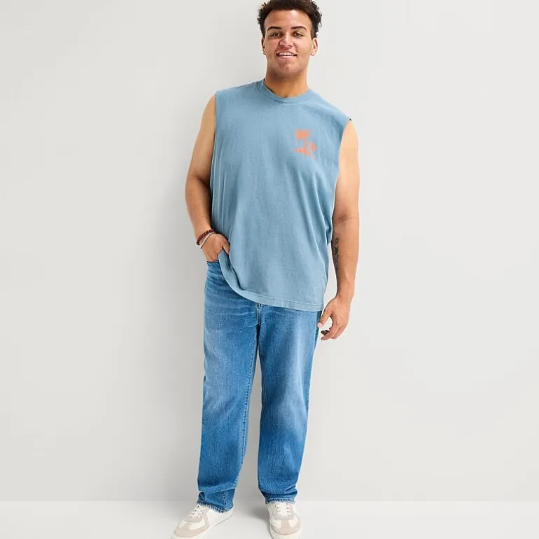 Arizona Mens Crew Neck Sleeveless Big and Tall Muscle T-Shirt
