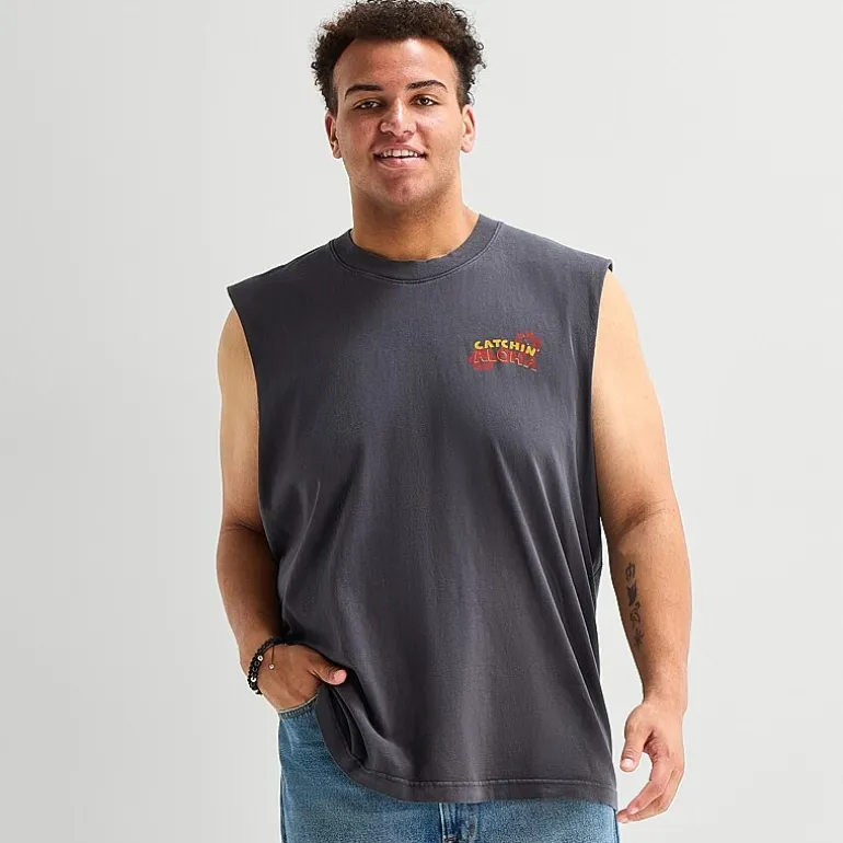 Arizona Mens Crew Neck Sleeveless Big and Tall Muscle T-Shirt