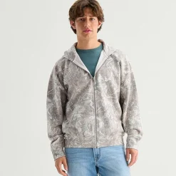 Arizona Mens Long Sleeve Fleece Zipper Hoodie