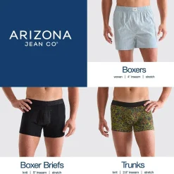 Arizona Mens 3 Pack Boxer Briefs 379140