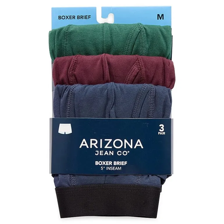 Arizona Mens 3 Pack Boxer Briefs 379140