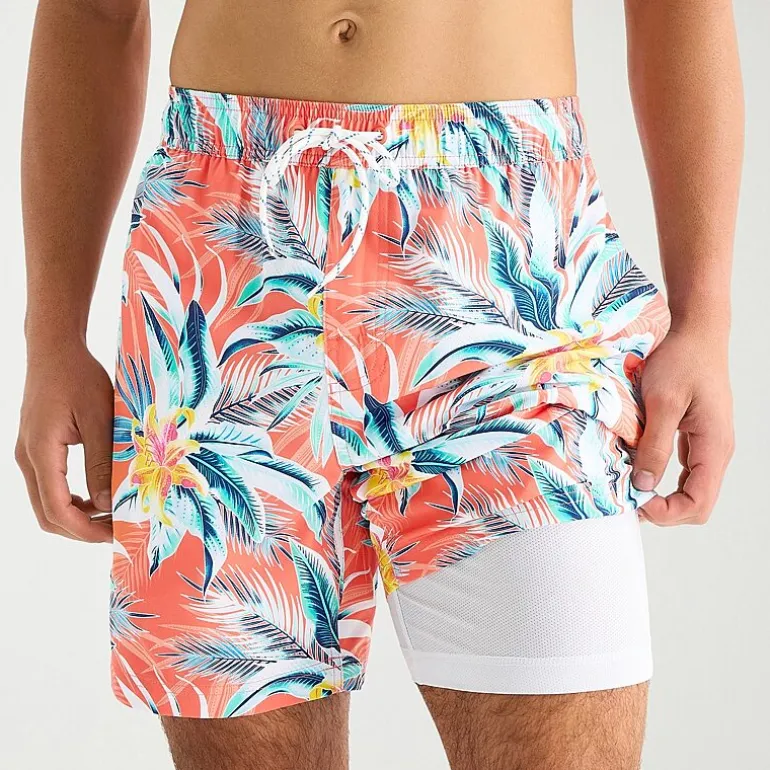 Arizona Mens 6 1/2" Patchwork Swim Trunks