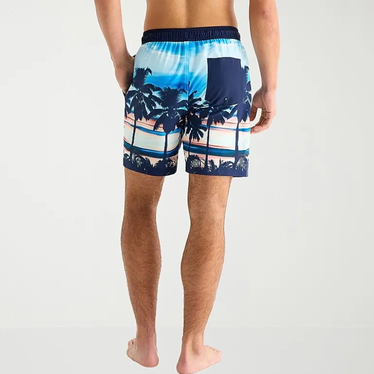 Arizona Mens 6 1/2" Patchwork Swim Trunks