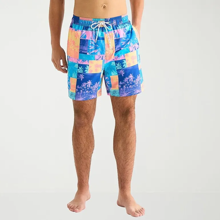 Arizona Mens 6 1/2" Patchwork Swim Trunks