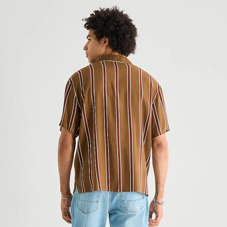 Arizona Mens Short Sleeve Boxy Fit Button-Down Shirt