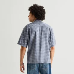 Arizona Mens Short Sleeve Boxy Fit Button-Down Shirt