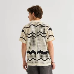 Arizona Mens Short Sleeve Button Polo Sweater