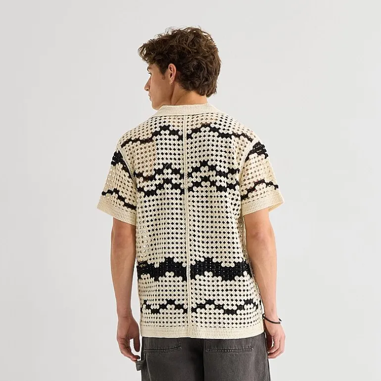 Arizona Mens Short Sleeve Button Polo Sweater