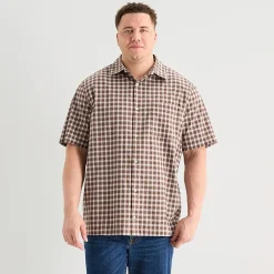 Arizona Mens Short Sleeve Classic Fit Big and Tall Button-Down Shirt
