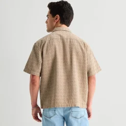 Arizona Mens Short Sleeve Regular Fit Button-Down Shirt