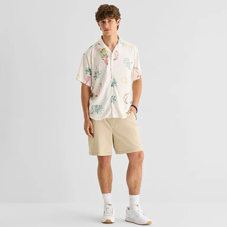 Arizona Mens Short Sleeve Regular Fit Button-Down Shirt