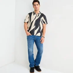 Arizona Mens Short Sleeve Regular Fit Button-Down Shirt