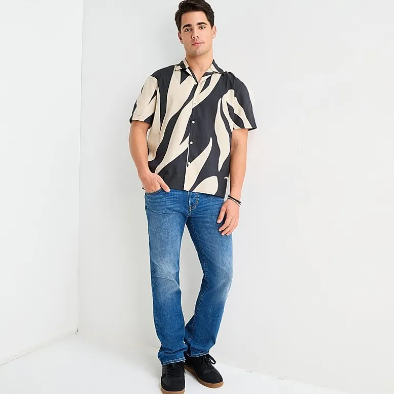 Arizona Mens Short Sleeve Regular Fit Button-Down Shirt