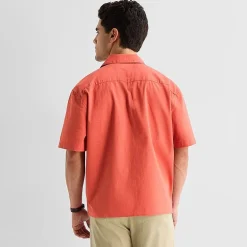 Arizona Mens Short Sleeve Regular Fit Button-Down Shirt