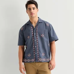 Arizona Mens Short Sleeve Regular Fit Button-Down Shirt