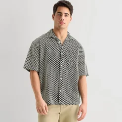Arizona Mens Short Sleeve Regular Fit Button-Down Shirt