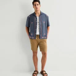Arizona Mens Short Sleeve Regular Fit Button-Down Shirt