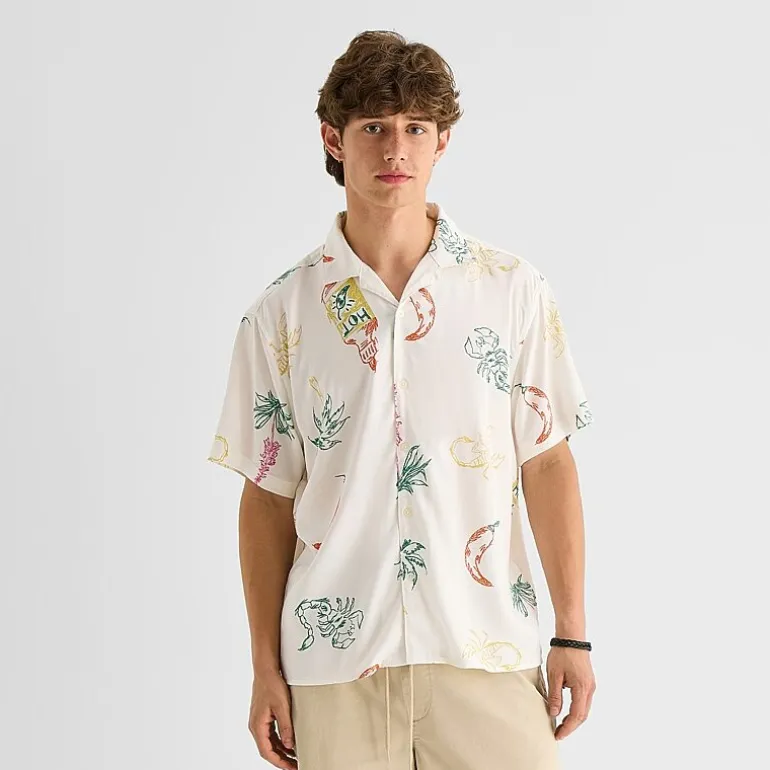 Arizona Mens Short Sleeve Regular Fit Button-Down Shirt
