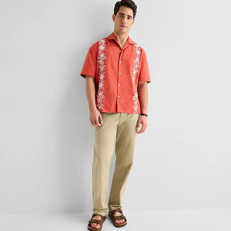Arizona Mens Short Sleeve Regular Fit Button-Down Shirt