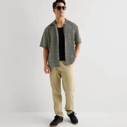 Arizona Mens Short Sleeve Regular Fit Button-Down Shirt