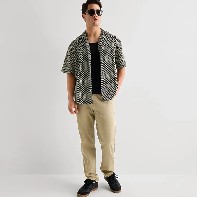 Arizona Mens Short Sleeve Regular Fit Button-Down Shirt