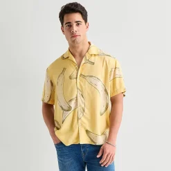 Arizona Mens Short Sleeve Regular Fit Button-Down Shirt