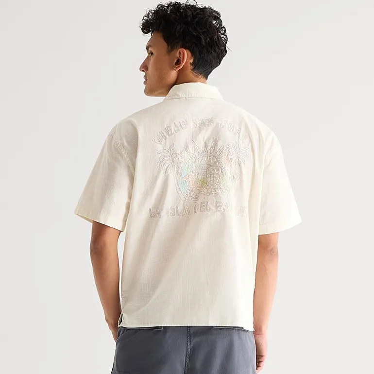 Arizona Mens Short Sleeve Regular Fit Button-Down Shirt