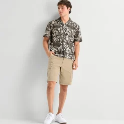 Arizona Mens Short Sleeve Regular Fit Button-Down Shirt