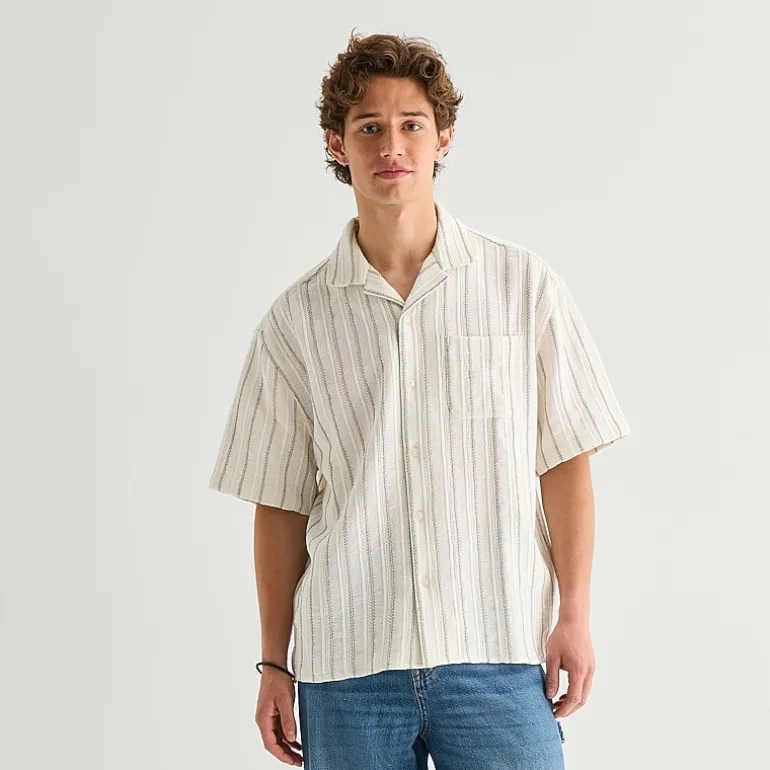 Arizona Mens Short Sleeve Regular Fit Button-Down Shirt
